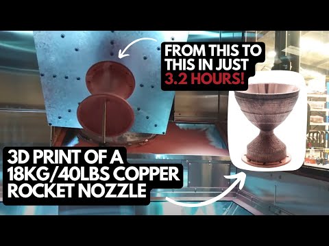 Large Copper Nozzle Printing on WarpSPEE3D machine