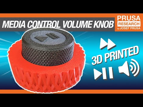 3D printed MEDIA CONTROL volume knob - Arduino basics