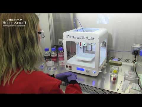 Researcher Jessica Senior explains the medical research aided by the Inkredible Bioprinter