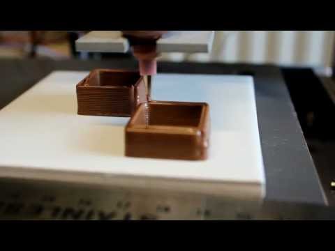 3D Chocolate Printer creating square