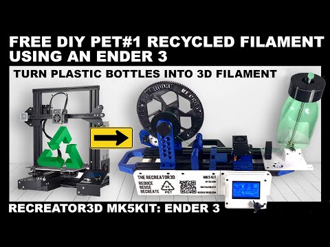 The Recreator 3D - MK5Kit : Ender3 - DIY Build Notes - PET Filament Maker - Plastic Pultrusion Unit