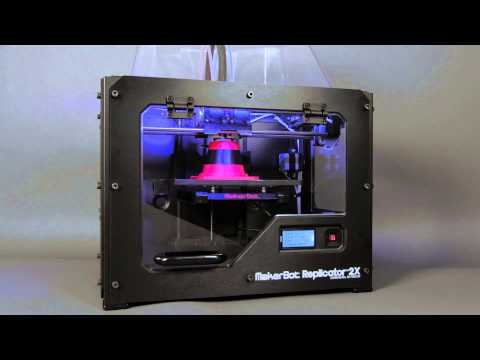 The MakerBot Replicator 2X - Timelapse: Traffic Cone
