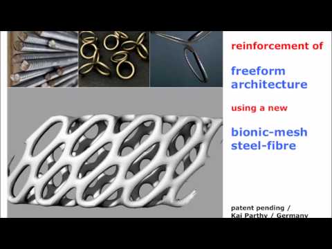 bionic-mesh-steel-fibre for reinforcement of freeform architecture