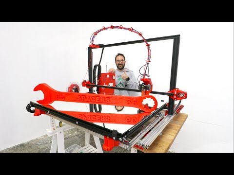 GIANT 3D PRINTER FROM SCRATCH - IT WORKS!