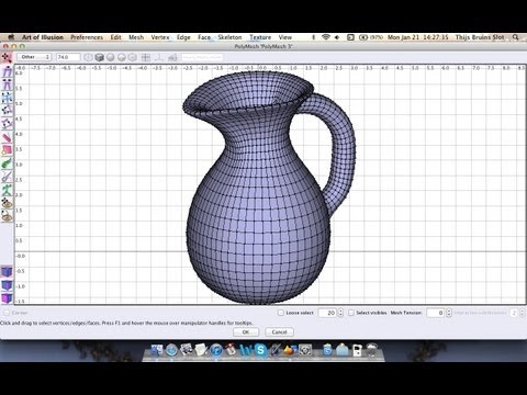 Art of Illusion tutorial 06: More Polymesh Techniques and Mesh Smoothness
