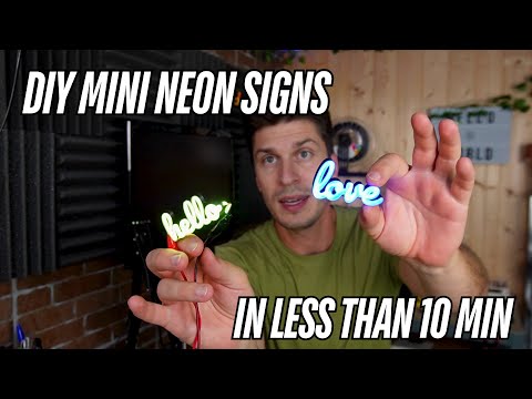 How to make a Mini Neon Sign with 3D Printing - Tutorial DIY