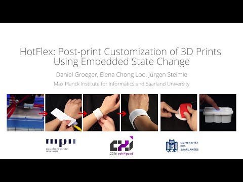 HotFlex: Post-print Customization of 3D Prints Using Embedded State Change