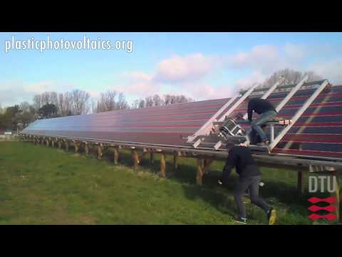 Installation of flexible organic solar cells