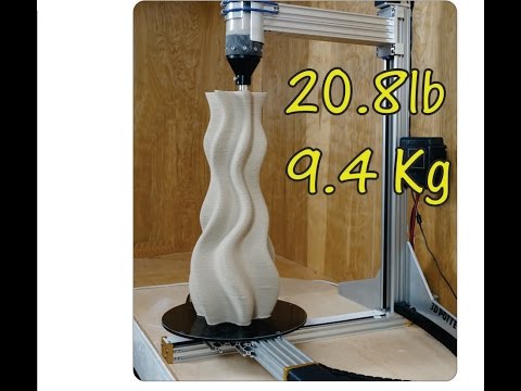 3D Potter printing 20.8 lb / 9.4 Kg Vessel /Fusion 360