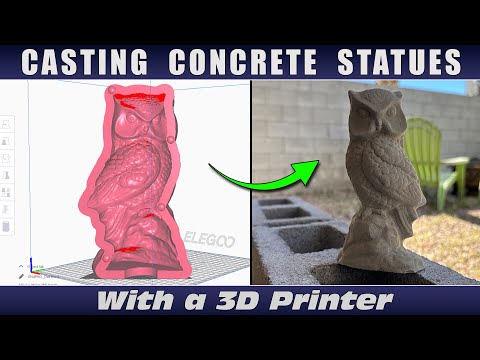 How To Make CONCRETE Statues Using Your 3D Printer (EASY DIY TUTORIAL)