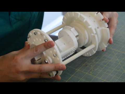 3D Printed Curta Calculator Assembly