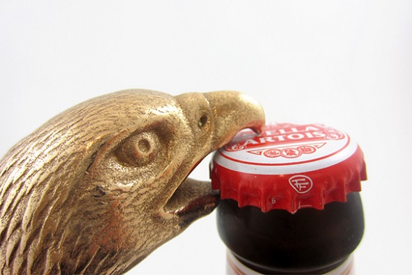Bronze: Eagle Head Bottle Opener by Andrew Martin