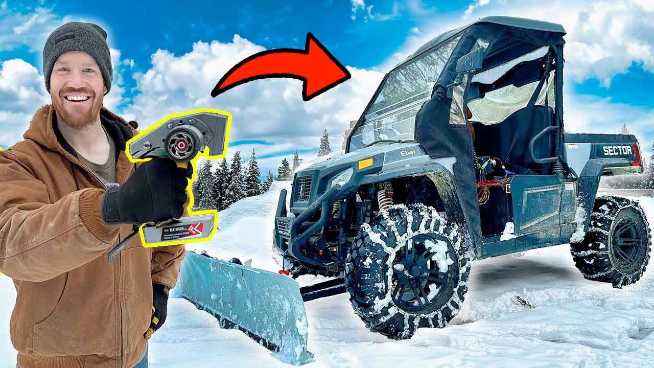 A YouTube user builds a remote-controlled snow plow using 3D printing technology