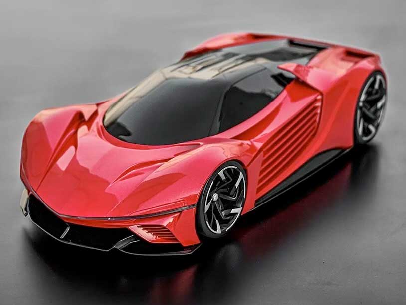 Unofficial Ferrari Testarossa EV concept thanks to 3D printing technology