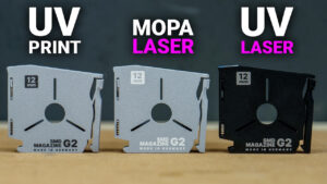 Laserbeschriftung von 3D-Drucken: UV-Laser im Test gegen MOPA und Blaudiode