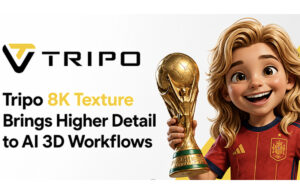 Tripo 8K Texture bringt mehr Detail in KI-gestützte 3D-Workflows, von der Generierung bis zur Produktion